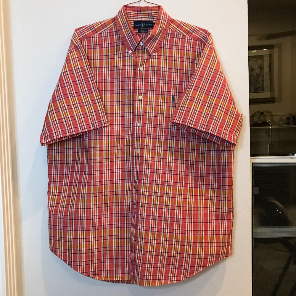 Ralph Lauren Blake Plaid Short Sleeve Mens Shirt
